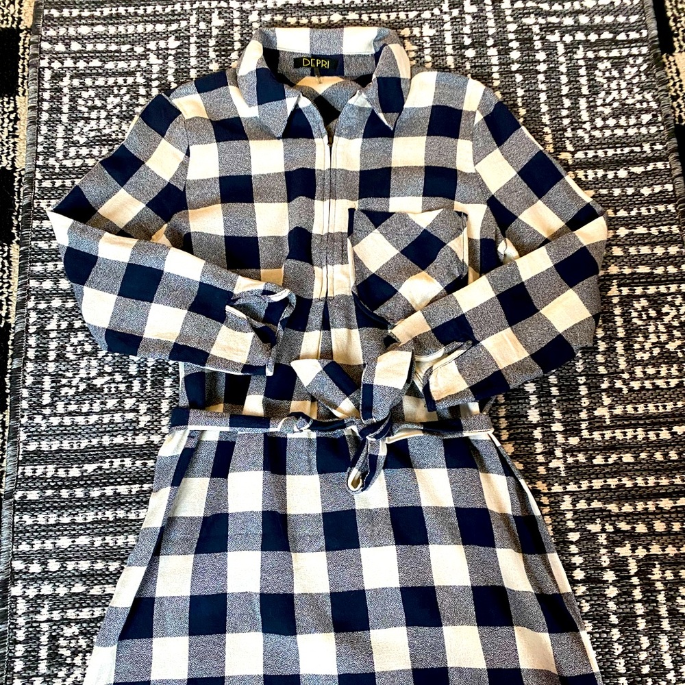 Depri Buffalo Plaid Zipper Top Dress
